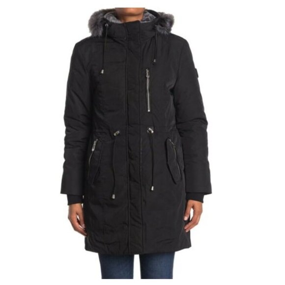 Noize Women's Scarlet Faux Fur Hood Heavyweight Parka Coat - Picture 3 of 4